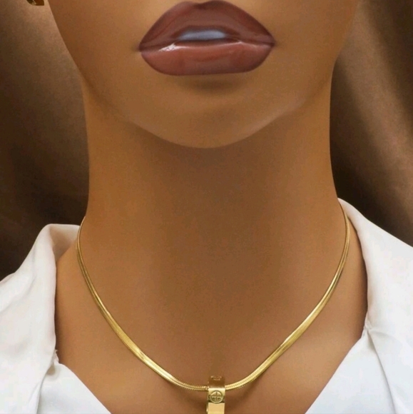 3pcs  set Fashion Design Couple Earrings Necklace Set For Women Stainless Steel - Picture 8 of 8